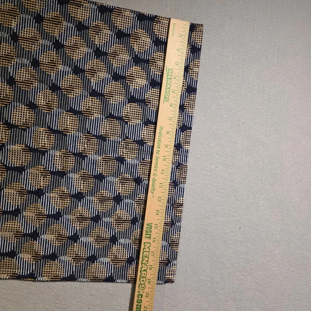 Crate & Barrel 4pc Orazi Navy Cotton Napkin Set Geometric‎ Print Dinner Table